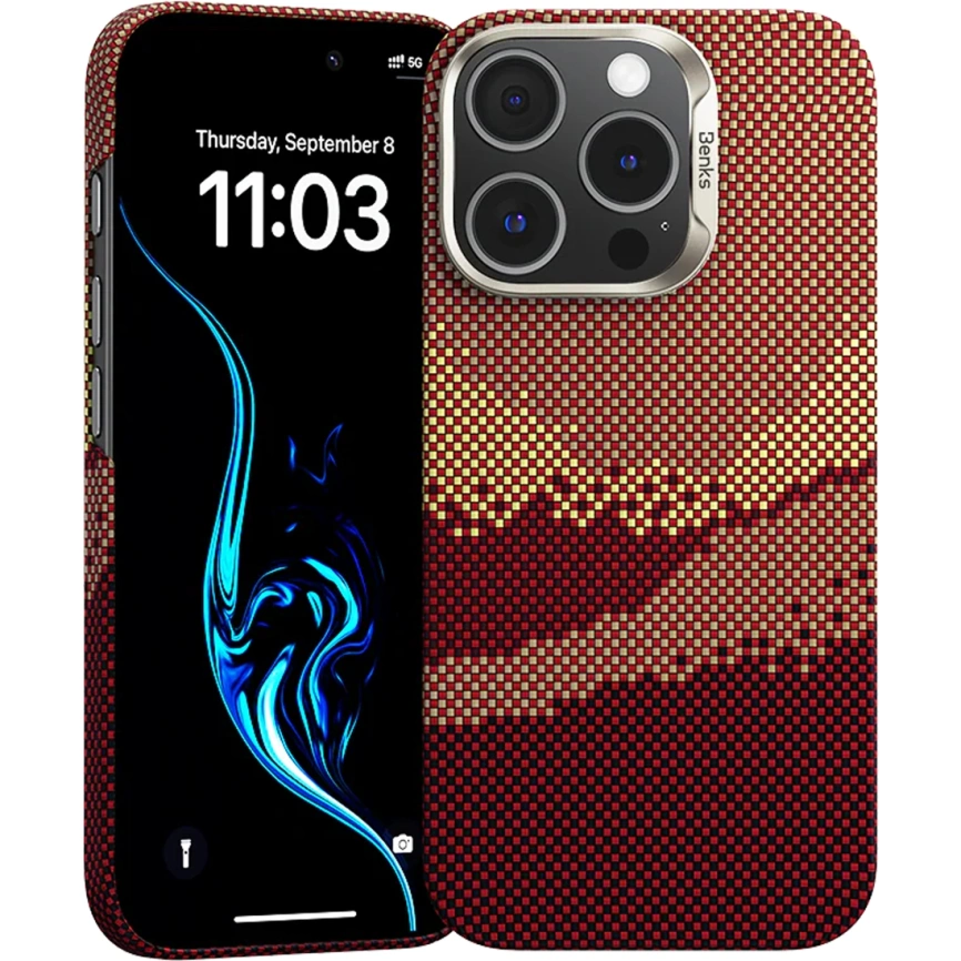 Чехол Benks ArmorAir Case Built with Kevlar для iPhone 16 Pro Max Golden Tide фото 6