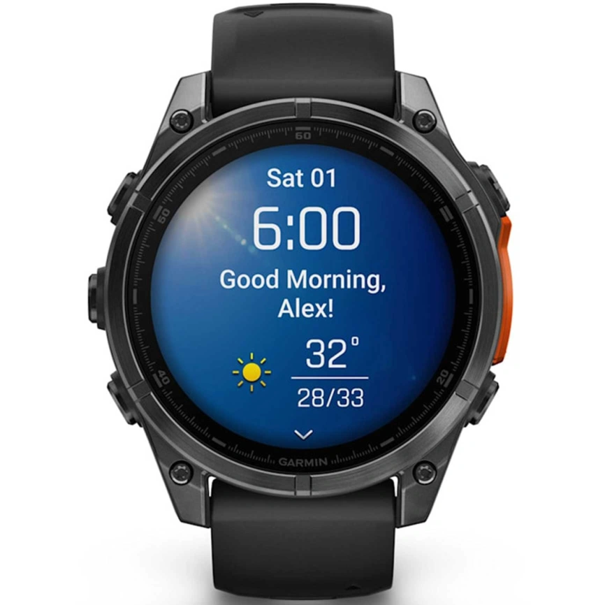 Смарт-часы Garmin Fenix 8 47mm Amoled (010-02904-00) Slate Gray with Black Silicone Band фото 2