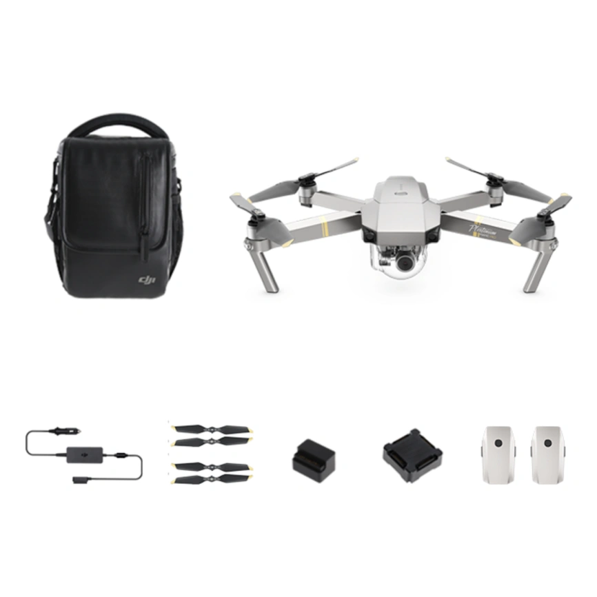 Квадрокоптер DJI Mavic Pro Platinum Fly More Combo (6958265152771) Gray фото 2